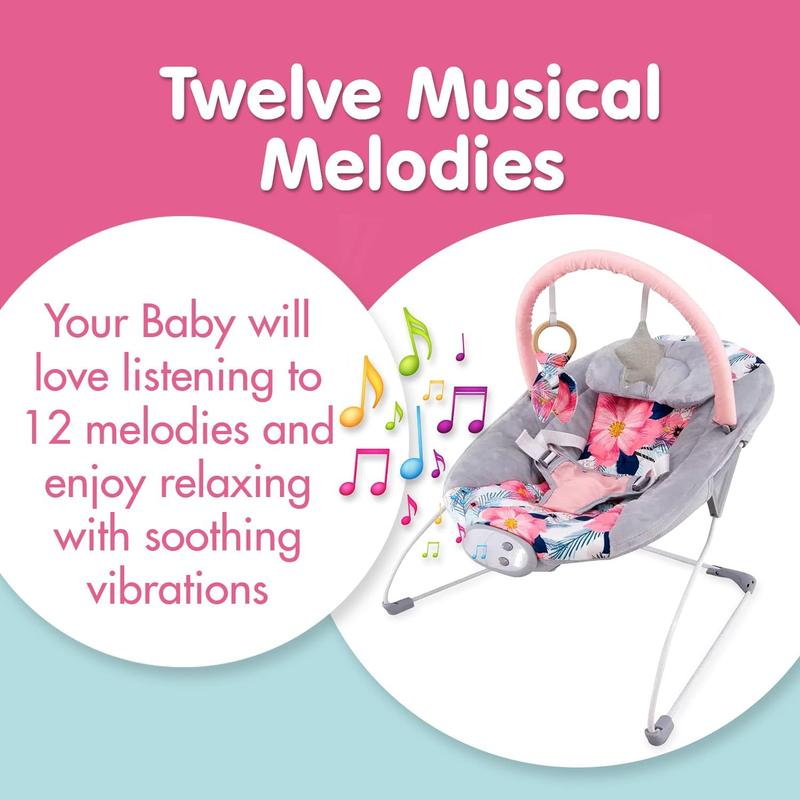 (147) LADIDA My First Baby Bouncer with Soothing Music and Vibration, Suitable for Newborns nuna  leaf  swing  chair nup  nup  high  chair baby  rocker baby  essentials crib babysleep  aid baby  cot 1