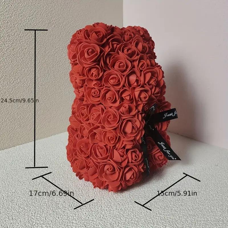 Room Decor Bear Design Artificial Rose Bouquet,Halloween Christmas Decor,Rose Toy,Lifelike Decorative Artificial Flower,Gifts for Her, Cute Homeware Romantic Gift, Autumn Home Decor, Decorative Gifts for Girlfriend,  Christma candle Fruit Plants 3