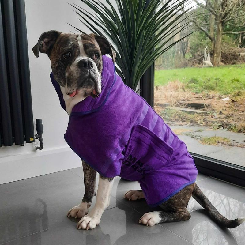 Mud Daddy® Dog Drying Coat | Dog Bathrobe | Fast Drying | Super Absorbent | Double layers | Double thickness 5