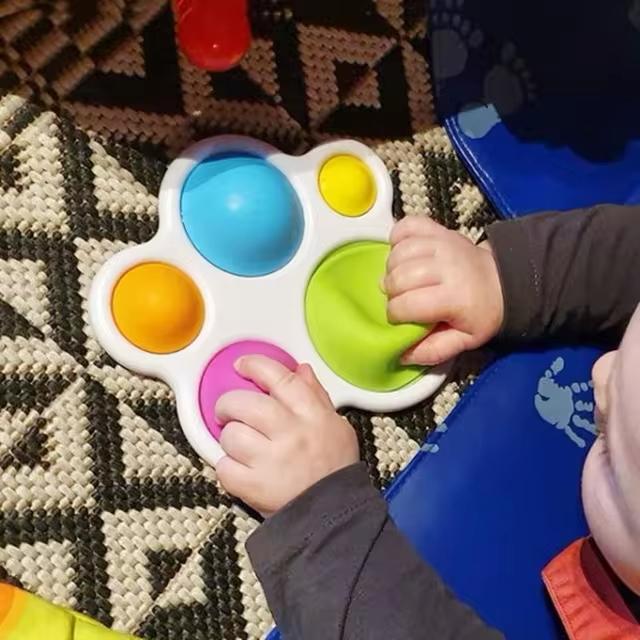 Product Introduction of Infant Baby Toys Montessori Exercise Board Rattle Puzzle Colorful Intelligence Early Education Intensive Training Fidget Toys + kids + accessories + tools + rattle + puzzle + maternity + baby + fidget +poppy 15