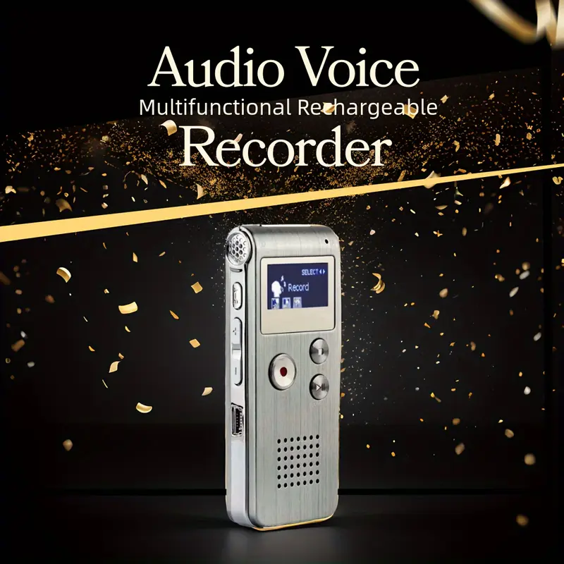 Multifunctional Rechargeable 8GB 650HR Digital Audio Voice Recorder MP3 Player 2