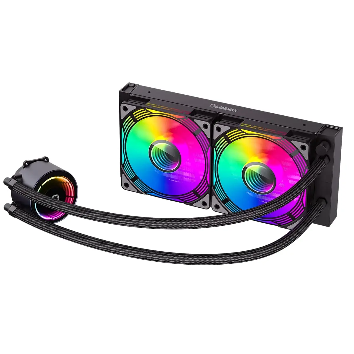 GameMax Ice Chill 240 AIO ARGB Water Cooler Desktop PC CPU Liquid Cooling System