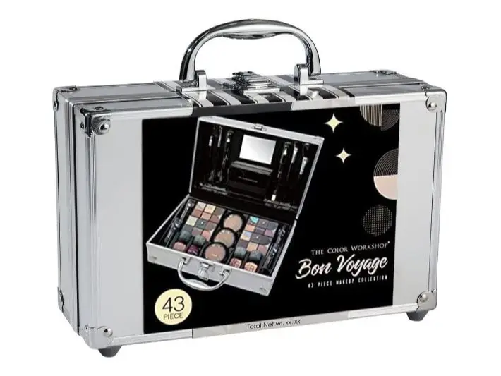 The Color Workshop, Bon Voyage Makeup Set, 43 Piece Make up Kit with Professional Make up, Includes Lipstick, Eyeshadow, Blush, Nail Polish and More, Makeup Kit for Women