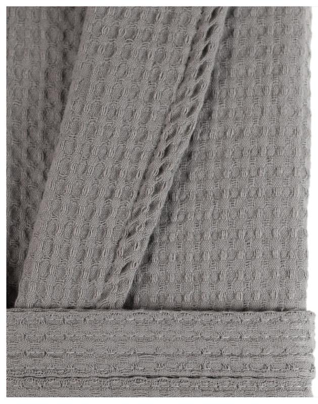 100% Cotton Fabric Lightweight Waffle Dressing Gown - Unisex - Classy Stylish Long Sleeve Bathrobe Comfortable Loungewear Nightwear - Womenswear Menswear  Underwear nightwear Piece Longsleeves Fit Adjustable 3