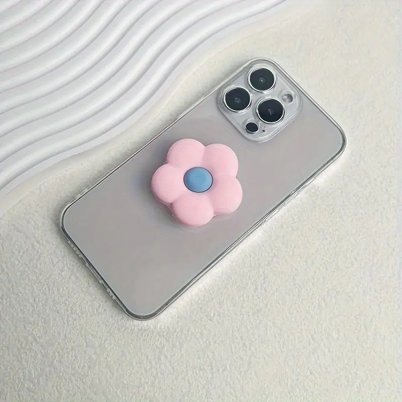 (Giveaway) 1 cartoon bear silicone phone holder Sticky desktop phone holder Soft silicone folding phone grip 5