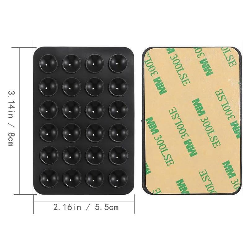 square silicone suction cup mobile phone tablet mobile power supply leather case with adhesive suction cup 1
