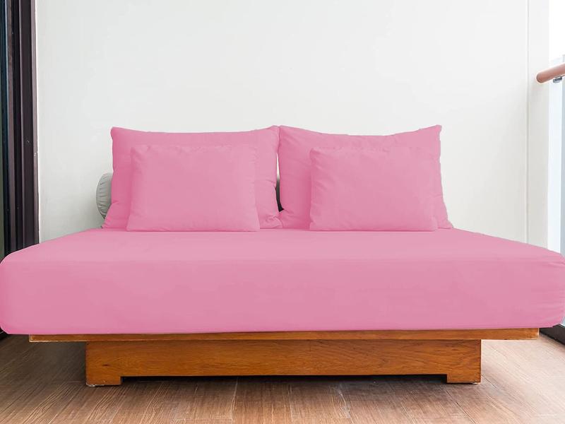 Extra Deep Pocket Plain Fitted Bed Sheet (26cm) Thread Fabric Super Soft & Breathable Comfortable All UK Sizes For Thick Mattress Available in 13 Different Color UK 4