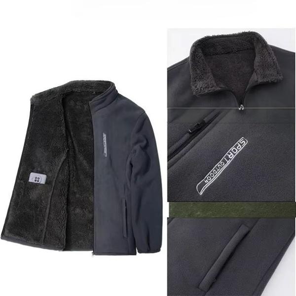 Men's Winter Fleece Jacket - Warm, Lightweight, Windproof Outdoor Zipper Coat Casual Menswear 4