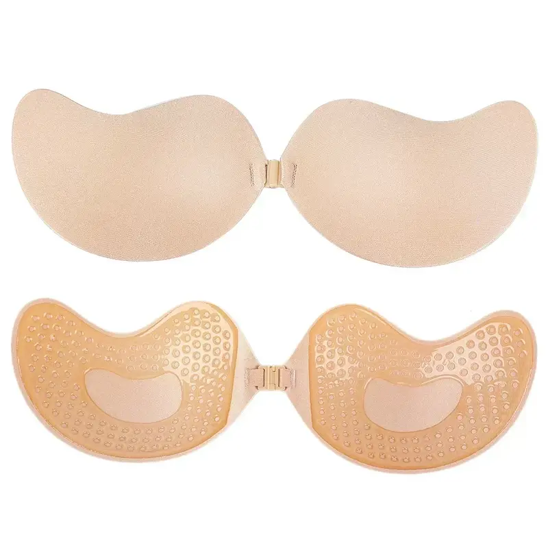 Invisible Push Up Bra for Women Backless Strapless Bra Seamless Front Closure Bralette Underwear Silicone Self-Adhesive Bra Pads 7