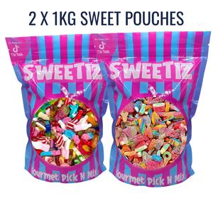2X 1KG Sweet Pouches (FIZZY & JELLY OPTIONS)