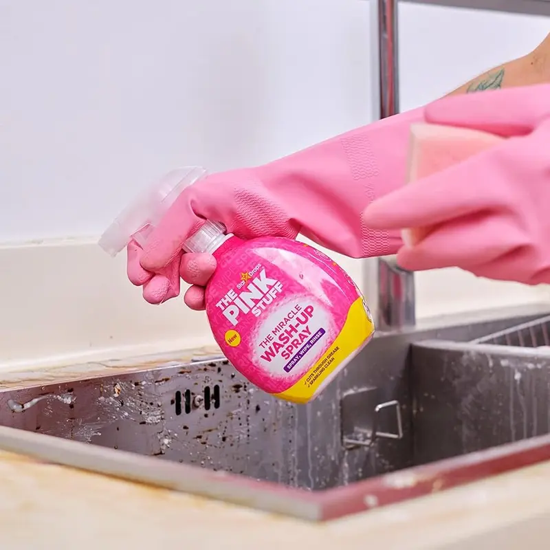 Pink Stuff 6-Item Cleaning Bundle Gift Set Carpet & Upholstery Cleaner 500ml Multi-Purpose Cleaner 850ml Miracle Wash-Up Spray 500ml All-Purpose Paste 850g Disinfectant 850ml Bathroom Cleaner 850ml Powerful Household Cleaning Essentials 5