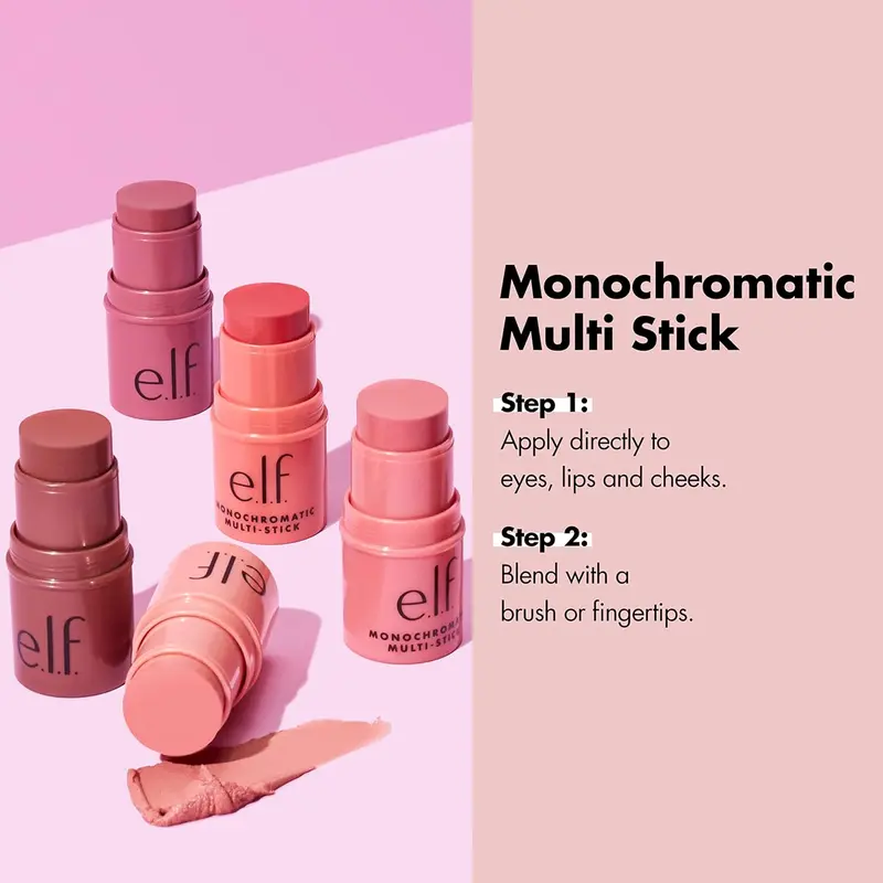 Monochromatic Multi-Stick Blush | E L F Beauty | Easy To Use On The Go, Blends Effortlessly | 4.4g 4
