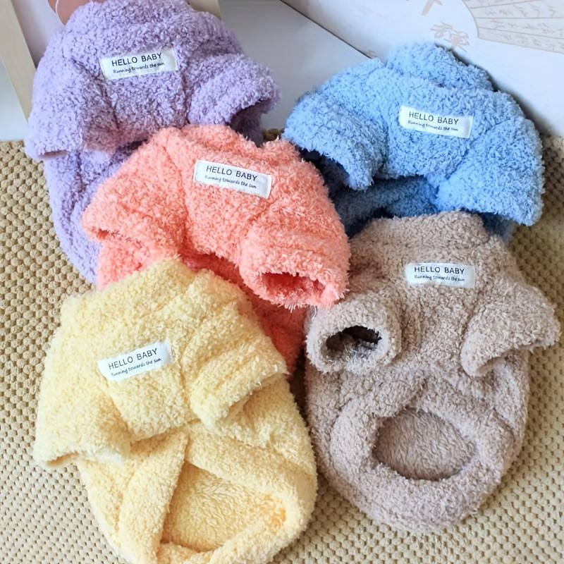 Product Introduction of Cozy Fleece Dog Sweater for Small Breeds - Soft Plush Pet Coat, Non-Waterproof, Machine Washable - Perfect for Winter & Fall 0