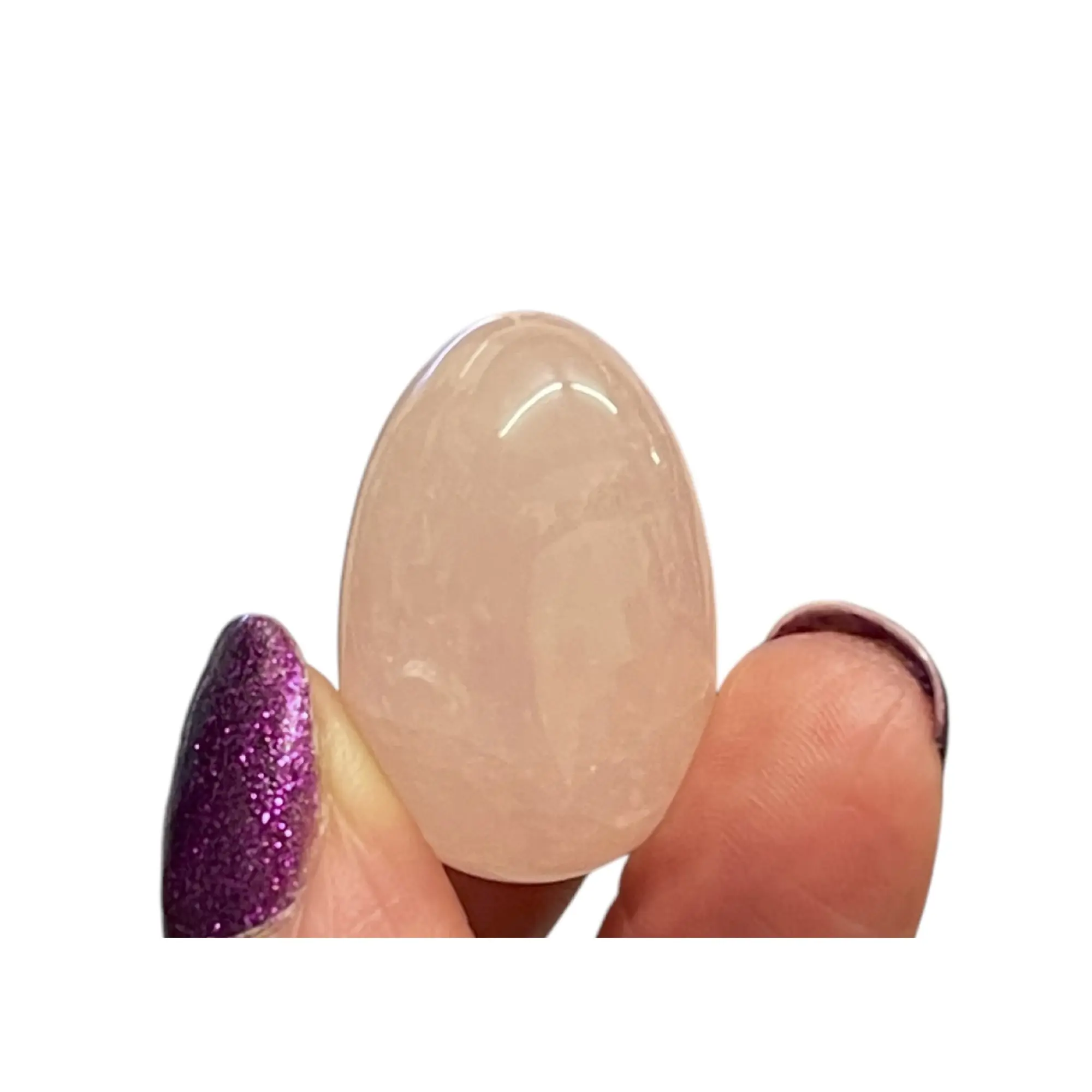 Dainty Rose Quartz / Kiwi Jasper Crystal Eggs