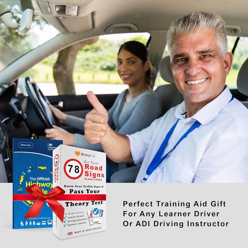 UK Driving Theory Test Kit: Includes The Highway Code Book 2025 UK + 78 Road Signs Flash Cards. Official DVSA/DVLA Books for 16th, 17th, 18th Teenage Girls & Boys Birthday Gifts 1