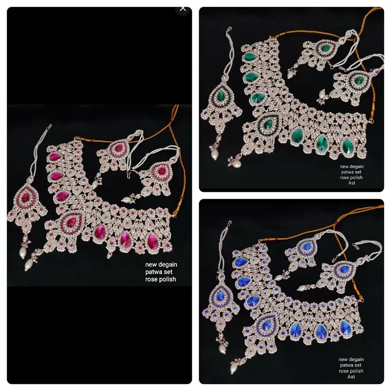 O700 LATEST STYLISH KUNDAN CHOKER WEDDING PARTY TRADITIONAL NECKLACE SET 0