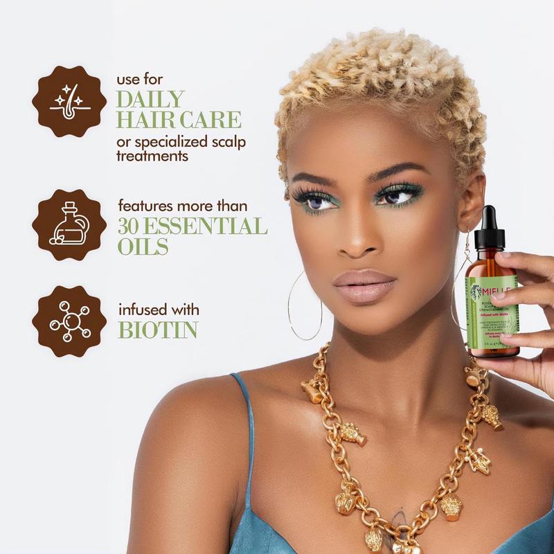 Product Introduction of Mielle Organics Rosemary Mint Scalp & Hair Strengthening Oil - 2 fl oz (Pack of 1) - Lightweight Haircare products Biotin Nourishing Comfort 8
