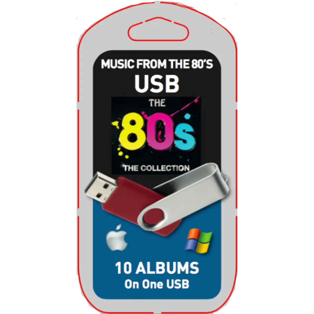 80s Music | Plug & Play USB | Ideal For The Car | 32GB