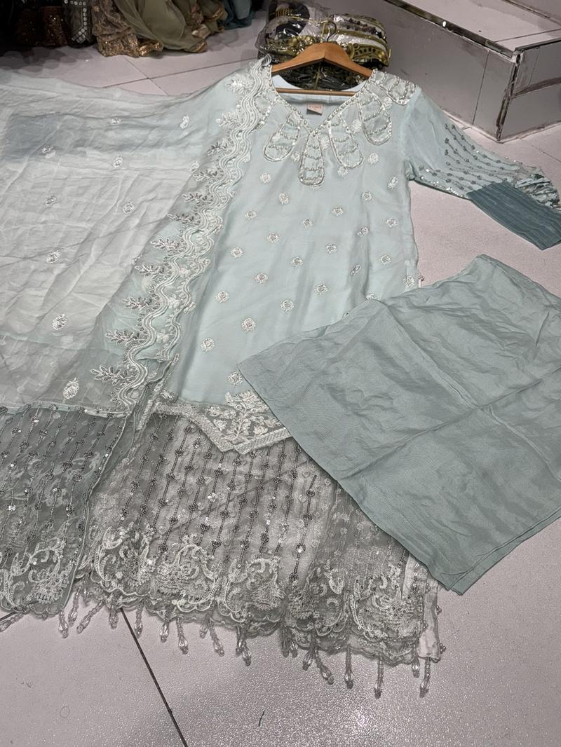 Product Introduction of 4 Colours AD’AAB salwar kameez dress 3 piece Pakistani white embroidered wedding edt S-XXL Womenswear 14
