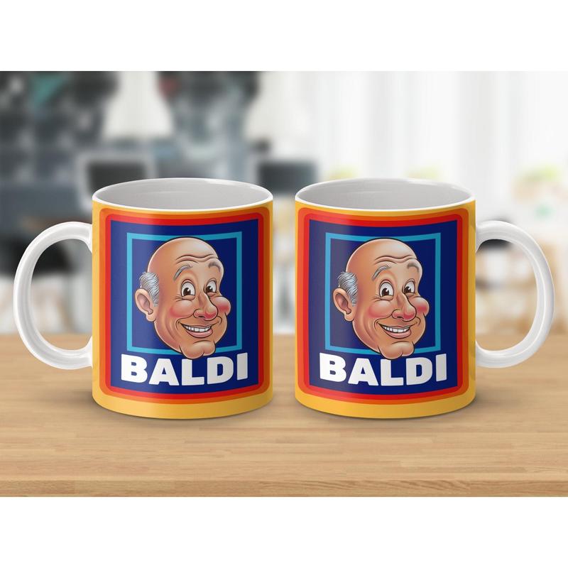 Funny Baldi Coffee Mug, Unique Design Baldi Mug, Cool Gift for Gamers, Baldi in the Classroom Mug, 11oz Ceramic Coffee Cup Beverage Drink Drinkware Sturdy Reusable Washable 2