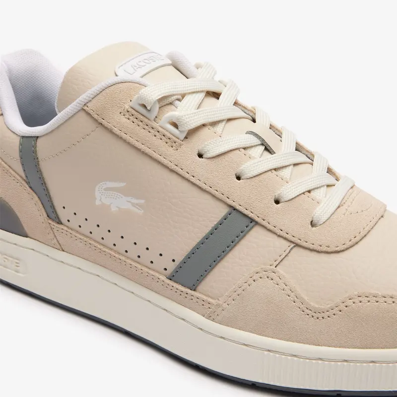 Mens Lacoste T-Clip Trainers in Off White 5