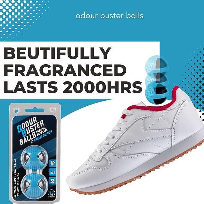 Odour Buster Balls - Ultimate Sneaker Deodoriser & Freshener - Fresh Scent for Shoes & Bags - by Crease Protect Footwear Comfort Natural 3