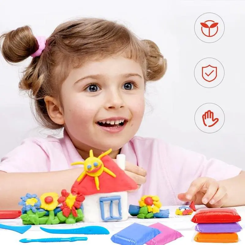 24 Color Air Drying Clay Set, ultra light clay belt carving tool - perfect for DIY crafts and novelty toys 5