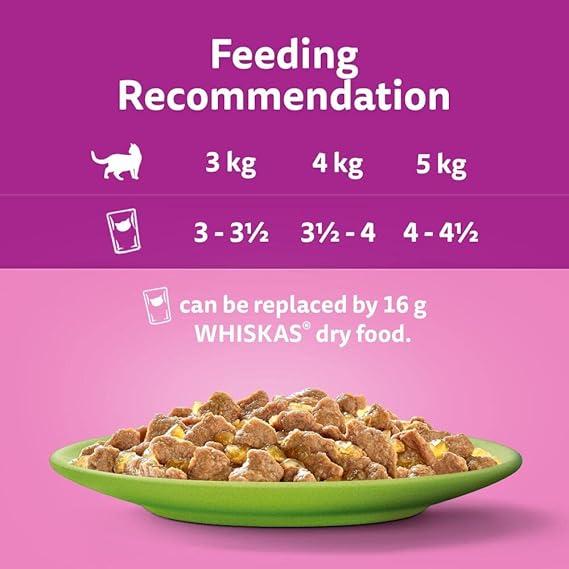 Whiskas 1+ Adult Mixed Selection in Jelly 84 Pouches, Adult Wet Cat Food, Megapack (84 x 85 g) 2
