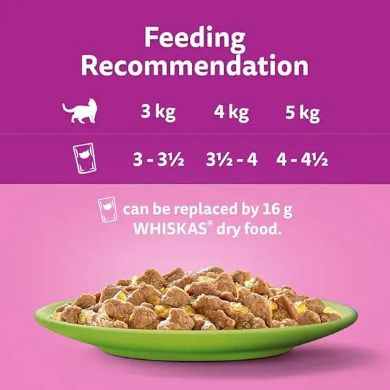 Whiskas 1+ Adult Mixed Selection in Jelly 84 Pouches, Adult Wet Cat Food, Megapack (84 x 85 g) 2