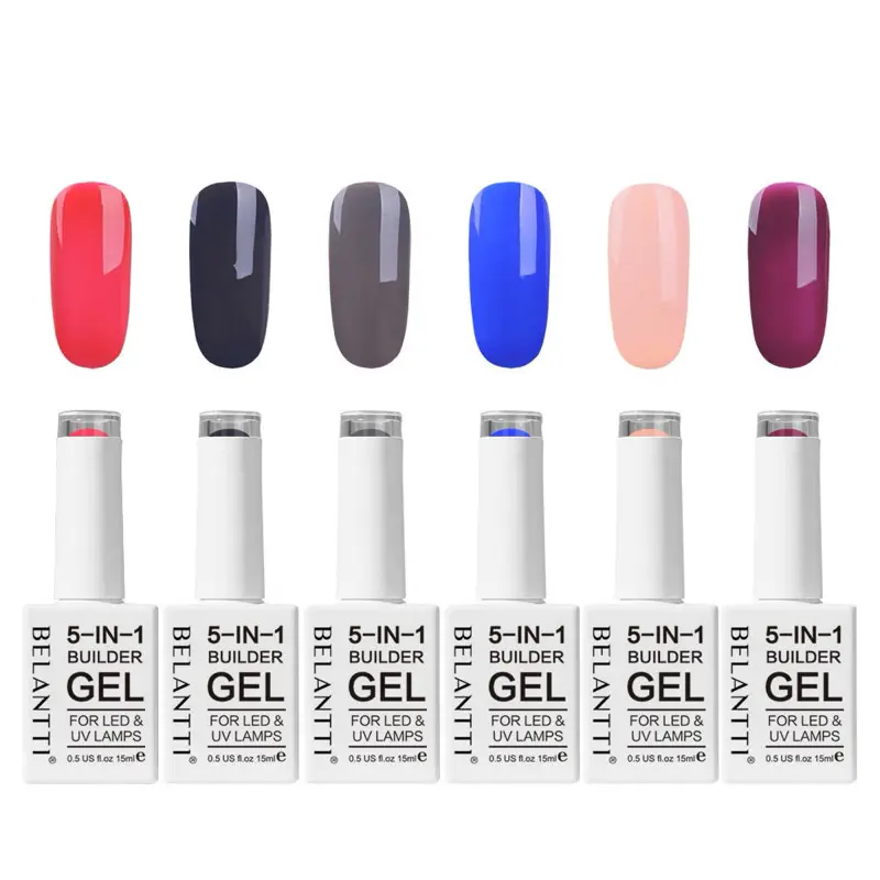Belantti 5-in-1 Builder Gel UV LED Varnish Polish Multi Use Art Deco Strengthens Glues Nail Nail Care Cosmetic 0
