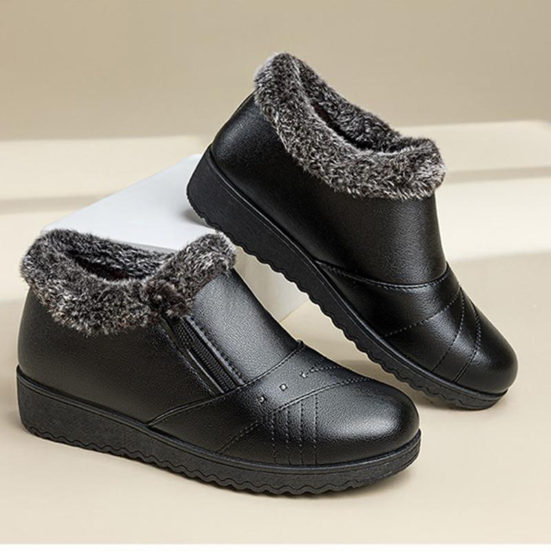 Product Introduction of 2024 Winter Velvet Women's Boots Outdoor warm non slip Footwear Soft soled fashion snow boots Casual wedge ladies shoes Botas Walking Shoes Girl 7