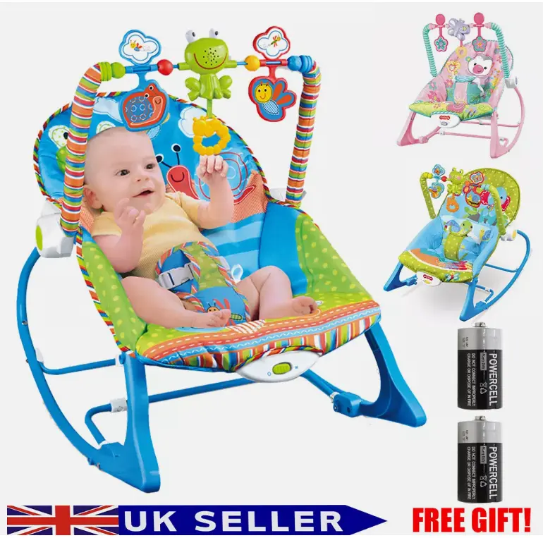 Baby Infant To Toddler Bouncer Rocker Swing Chair Soft Soothing Vibration Toys