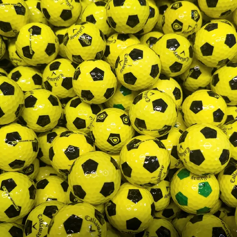 12x Yellow Truvis Chrome Soft Football Golf Balls Grade A 0