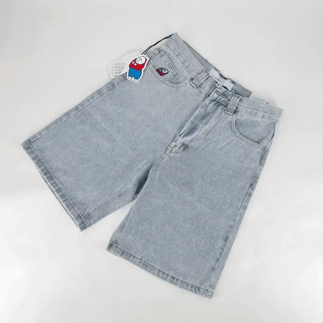 Y2k Big Boy Shorts New Hip Hop Cartoon Graphic Streetwear Denim Shorts Embroidery Baggy Jorts New Harajuku Gym Basketball Shorts