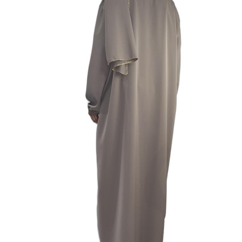 1 piece hijab and abayah with gold embroidery 3