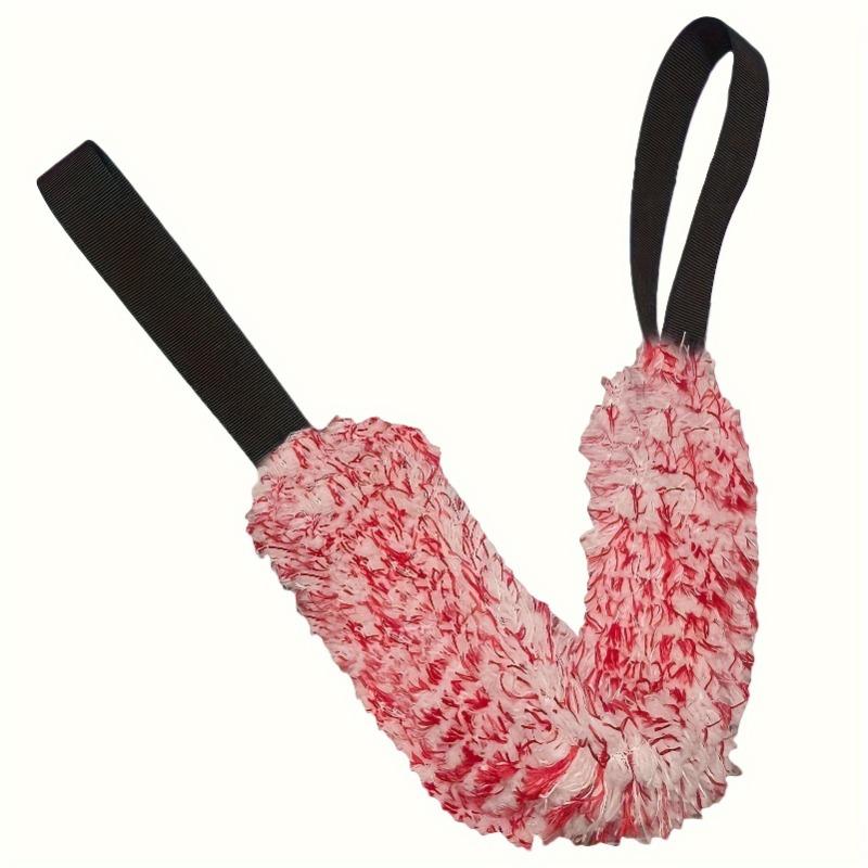 Double-Sided Microfiber Car Wheel Cleaning Towel with Long Belt - Coral Plush Tire Scrub Brush for Hub Detailing 4