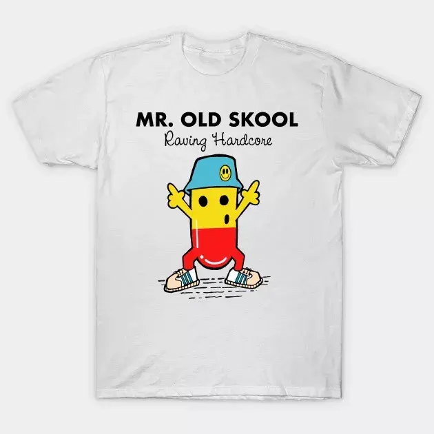 mr old skool raver music school 90s rave clubbing festival funny retro t shirt