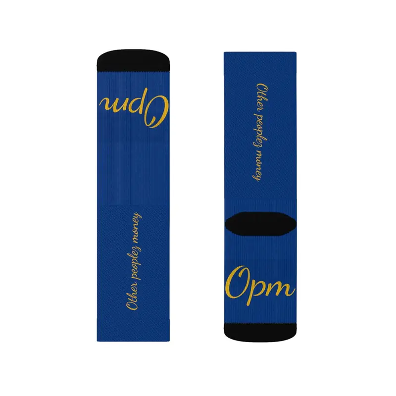 OPM Signature Men's Sublimated Ribbed Tube Socks - 3 Sizes Available - Menswear, Prints, Plain, Sublimation, Beige, Office, Man, Polyester 7