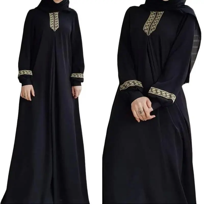 Black Abayas for Women Muslim Luxury Gulf Abaya Dress Dubai Elegant Arabic Turkey Long Dresses Islamic Clothes Hijab Kaftan Robe