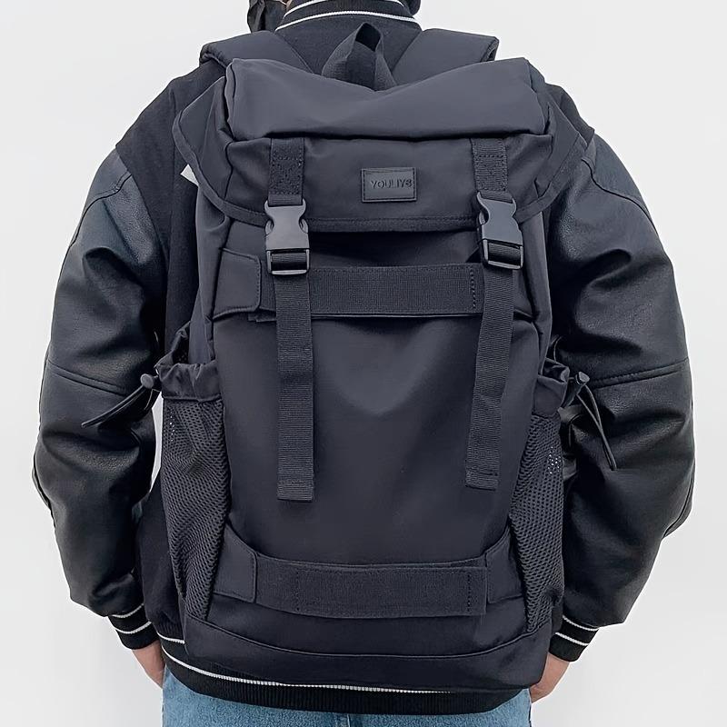 Product Introduction of Sports Nylon Hiking Daypack Water-Resistant with Laptop Compartment and Polyester Lining – Black Drawstring Backpack with Fixed Shoulder Straps for Outdoor, Travel, School 7