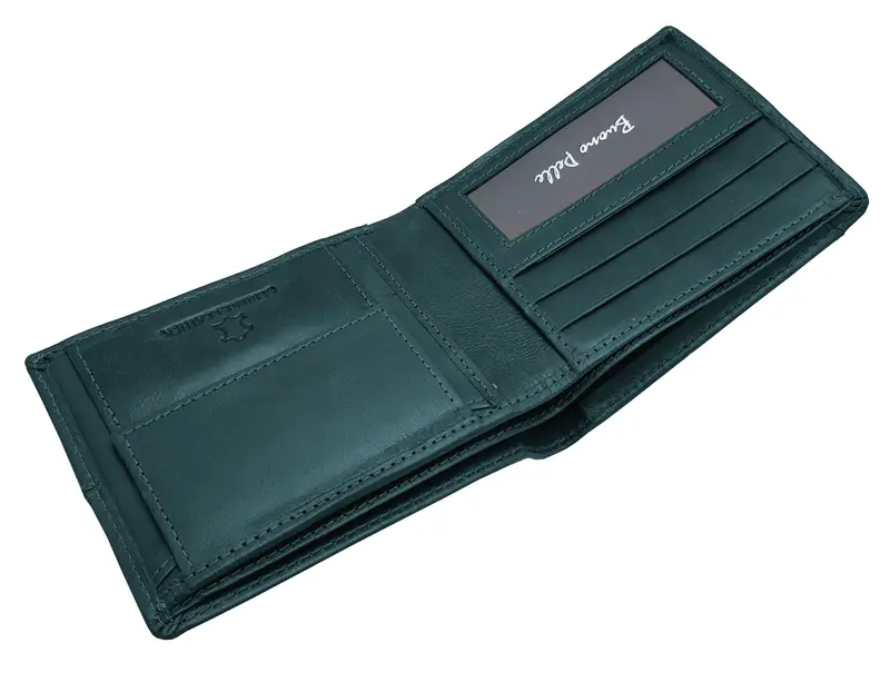 Men's Designer Buono Pelle Quality Leather Wallet Credit Card Coin Purse 1
