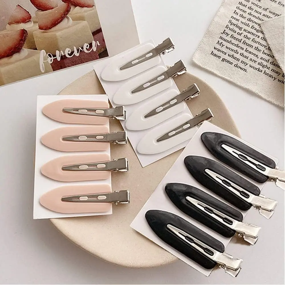2024 Summer Plain No Trace Barrettes for Women and Girls - Cute and Durable Plastic Hair Clips for Party Hairstyle Idea