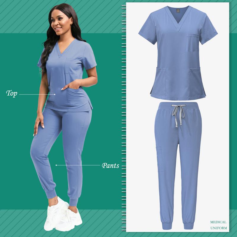 Product Introduction of Premium Polyester Nurse Scrub Set – Stylish Fitted Uniform with Badge Pouch | Perfect for Nurses & Veterinarians 9