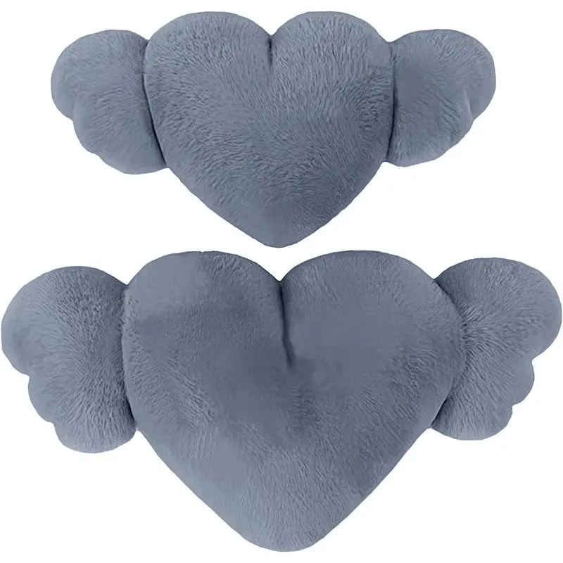 Heart Shaped Car Headrest | 2X Heart Shaped Car Headrest Pillow With Wings,Cozy Adorable Car Neck Headrest Pillow For Car Decoration 5