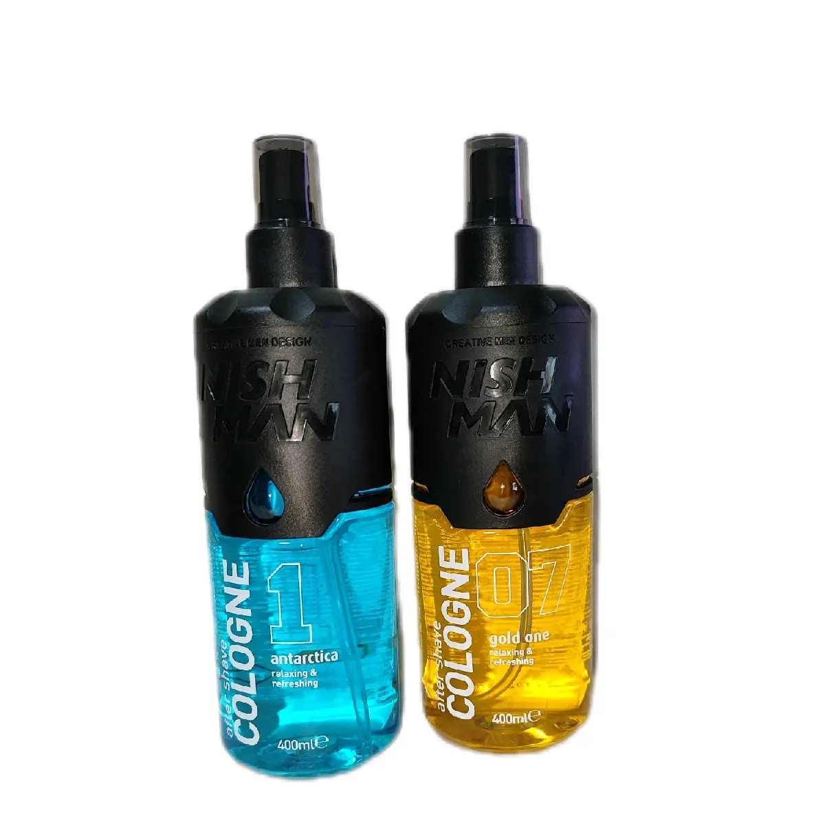 2X Nishman  Aftershave & Cologne, 400ml  Perfect for everyday use, 07 and 01 Antarctica men