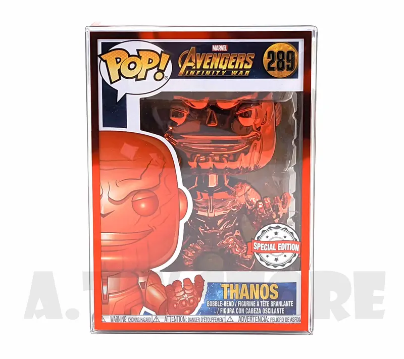 ATV Protectors / Cases Ruby Metallic 0.45mm Thick For 4" Funko Pops - Available in Packs of (1-50) 3