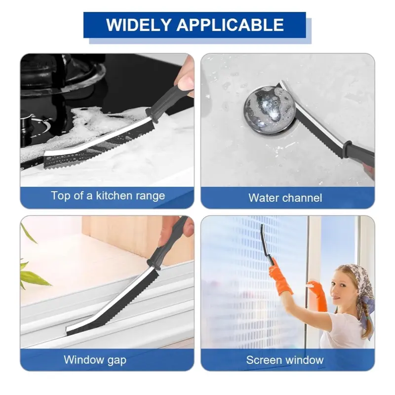 Long Handle Gap Brush, Cleaning Supplies, Bathroom Tile Groove Gap Cleaning Brush, Multifunctional Cleaning for Bathroom Kitchen Sink Tile Corner, Household Cleaning Tool, Small Scrub Away Cleaning Brush Toilet And Window, Home Essentials Comfortable Use 6