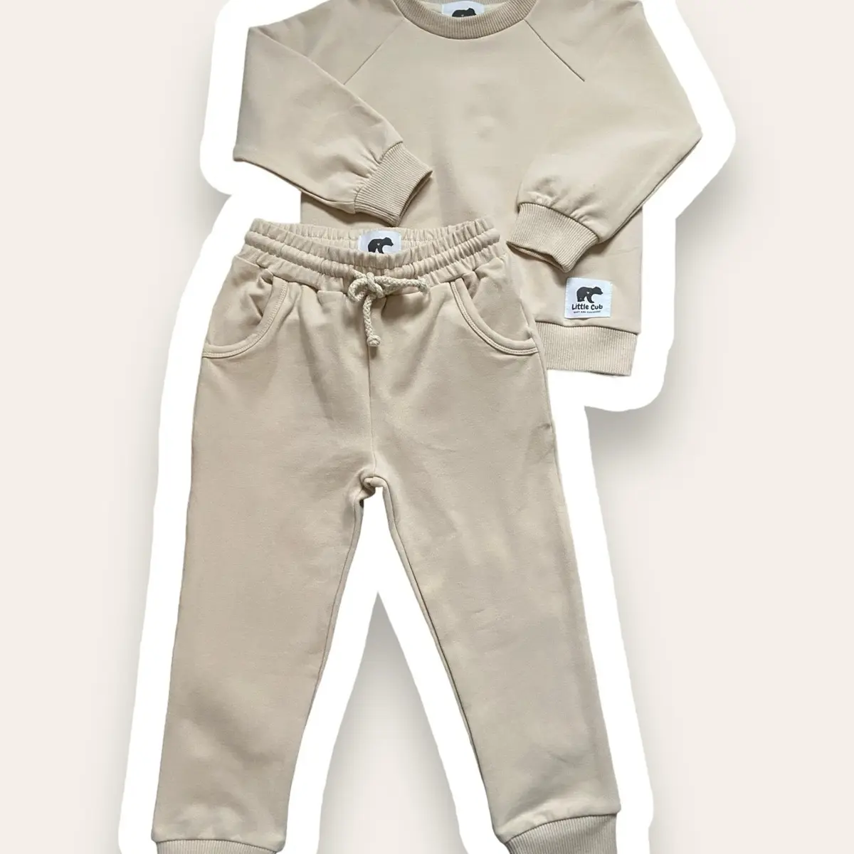 Sand Girls Boys Organic Cotton tracksuit Little Cub