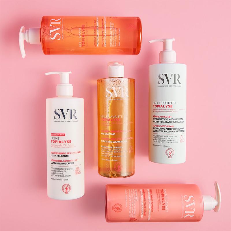 SVR TOPIALYSE Nourishing Face and Body Cream - 48hr Soothing Ultra-Melting Care for Dry Sensitive Skin, All Ages - 400ml Plant Moisturizer 4