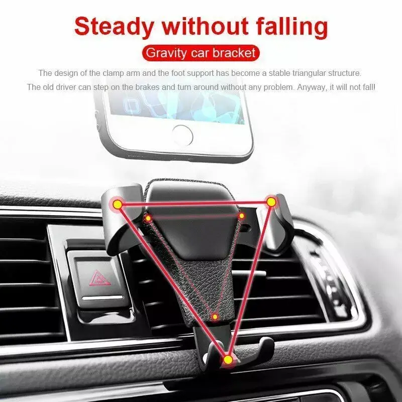 Universal Mobile Car Phone Holder Air Vent Gravity Design Mount Cradle Stand 4